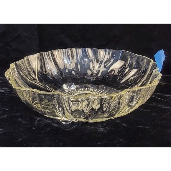 Vintage Indiana Glass "Sunflower" Three-Footed Serving Bowl - Picture 5 of 14